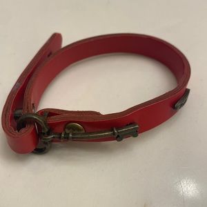 Adjustable red key bracelet